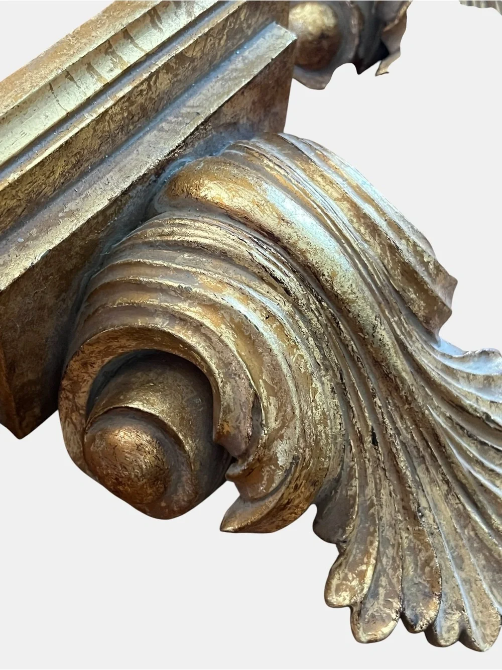 Vintage Gold Accent Wall Corbels - Wall Sconces Ornate Vintage Decorative Pair